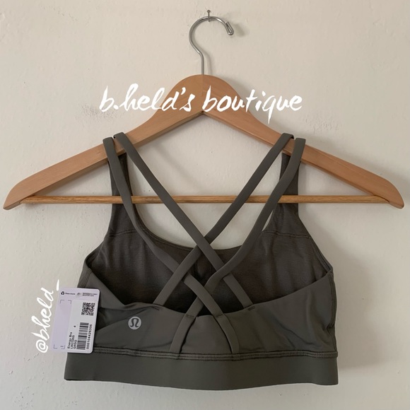 lululemon Energy Bra in Grey Sage Green Neutral Size 4 Brand New NWT - Picture 9 of 12